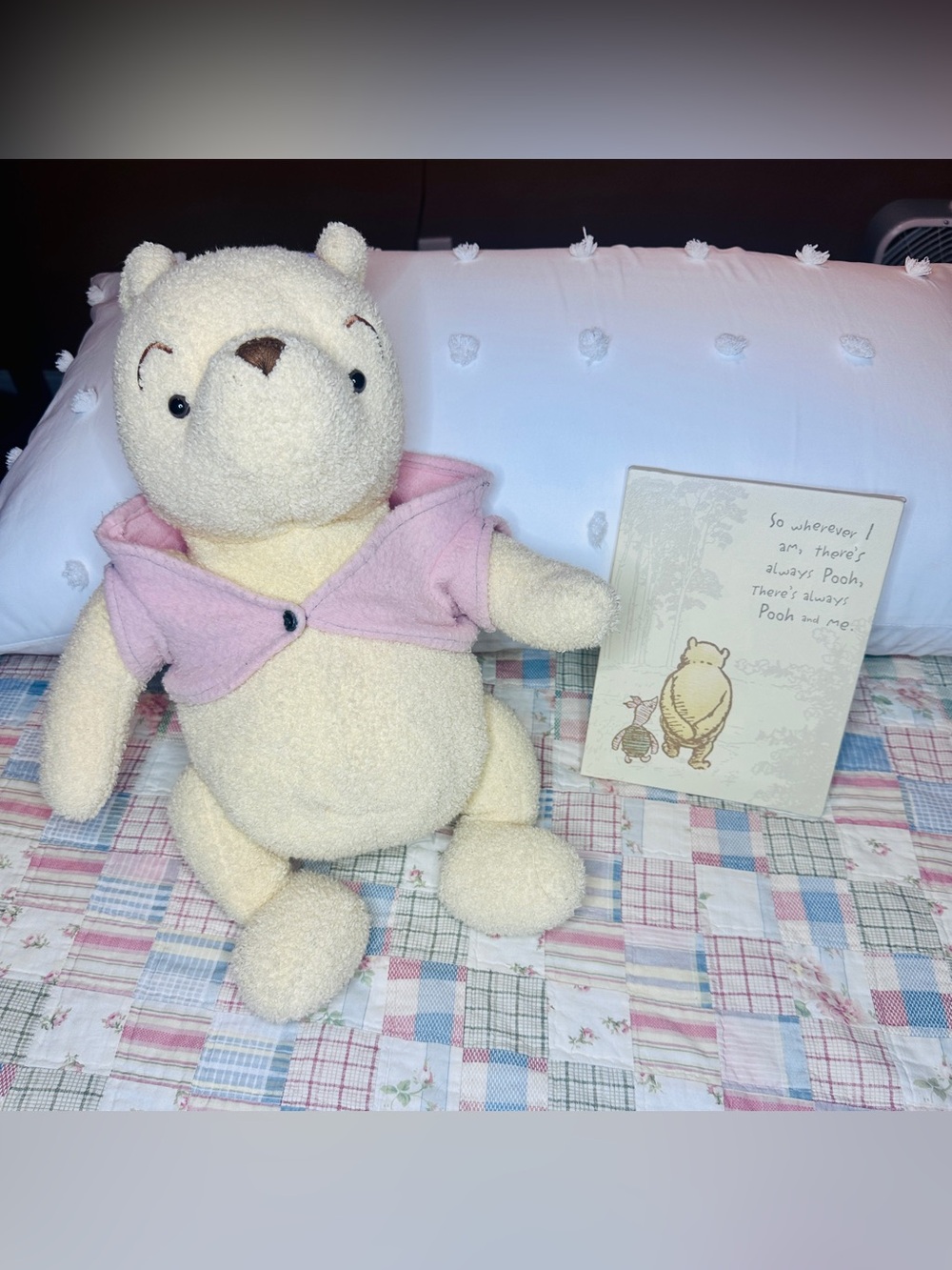 Vintage Classic Winnie the Pooh Plush & Canvas Wall Art Lot / Bundle